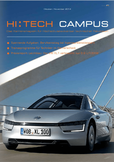 Cover HI:TECH CAMPUS, Magazin Ingenieure, Karrieremagazin HI:TECH CAMPUS, HI:TECH CAMPUS